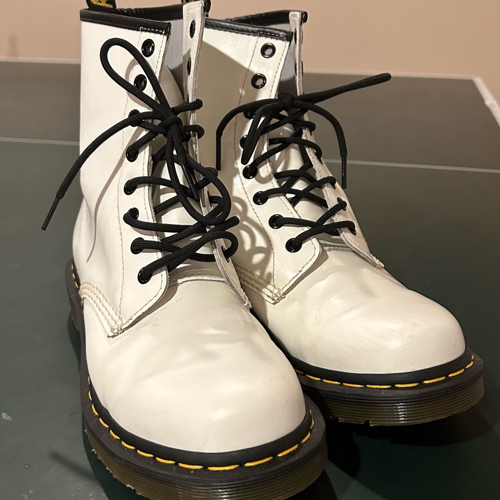 White Doc Marten Boots | Worn twice
